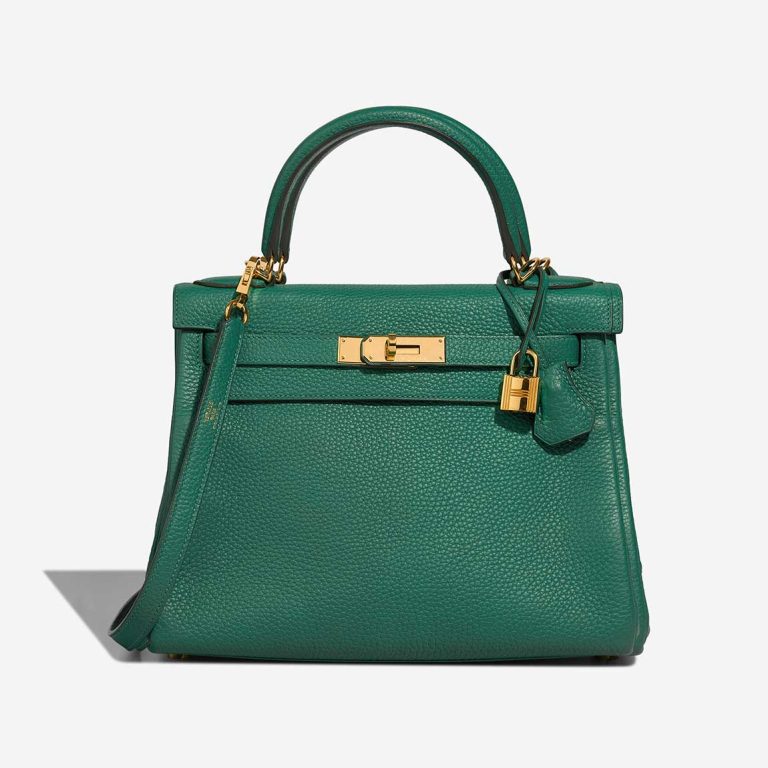 Hermès Kelly 28 Togo Vert Vertigo Front | Sell your designer bag