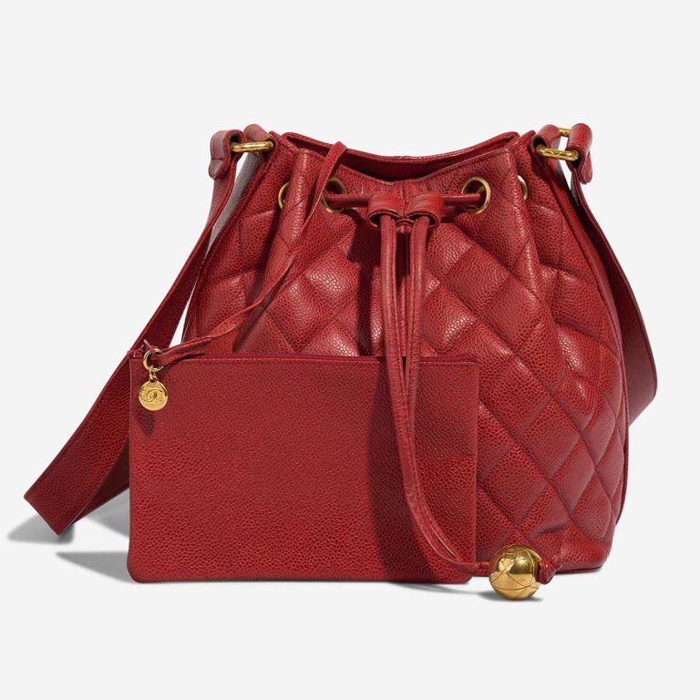 Chanel Drawstring Caviar Red Front | Sell your designer bag