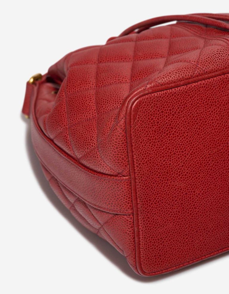 Chanel Drawstring Caviar Red Signs of wear | Sell your designer bag