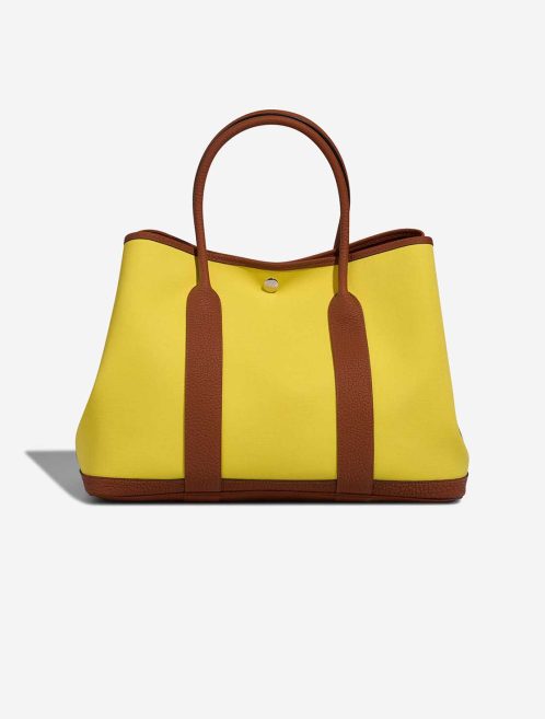 Hermès Garden Party 36 Toile / Veau Négonda Jaune Citron / Cuivre Front | Sell your designer bag