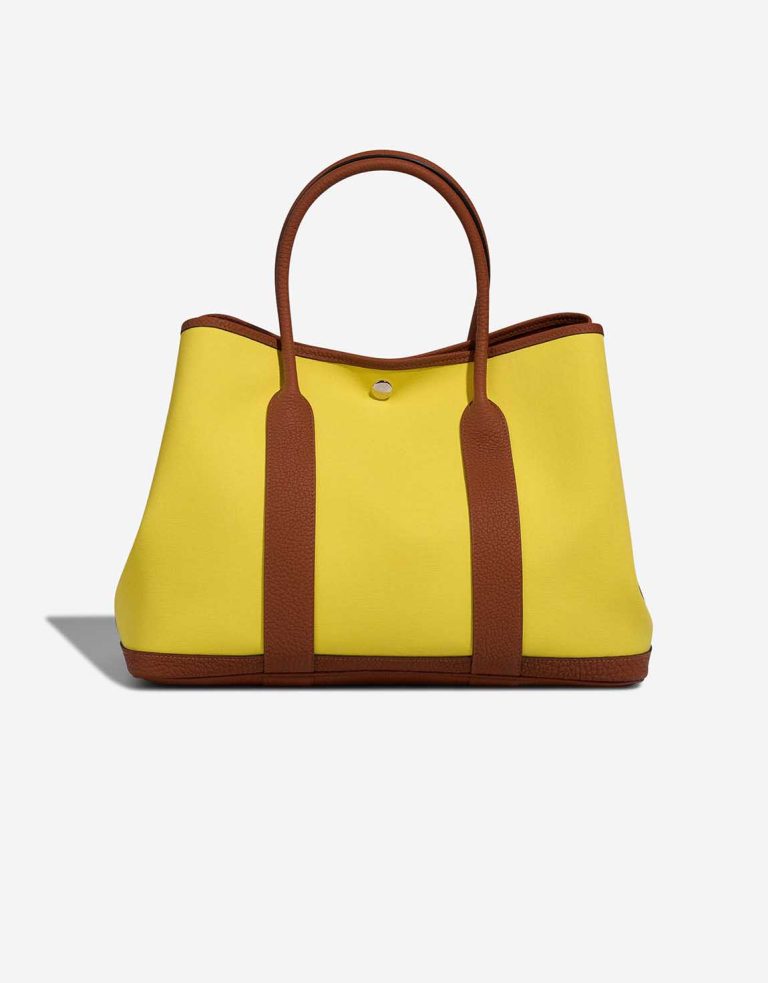 Hermès Garden Party 36 Toile / Veau Négonda Jaune Citron / Cuivre Front | Sell your designer bag