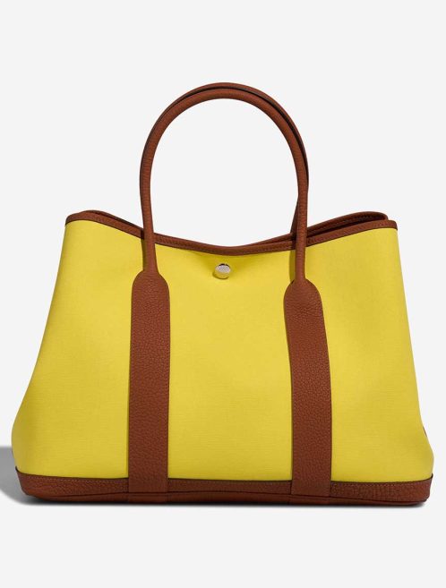 Hermès Garden Party 36 Toile / Veau Négonda Jaune Citron / Cuivre Front | Sell your designer bag