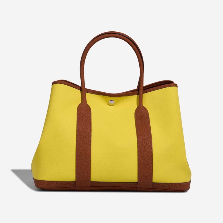 Hermès Garden Party 36 Toile / Veau Négonda Jaune Citron / Cuivre Front | Sell your designer bag