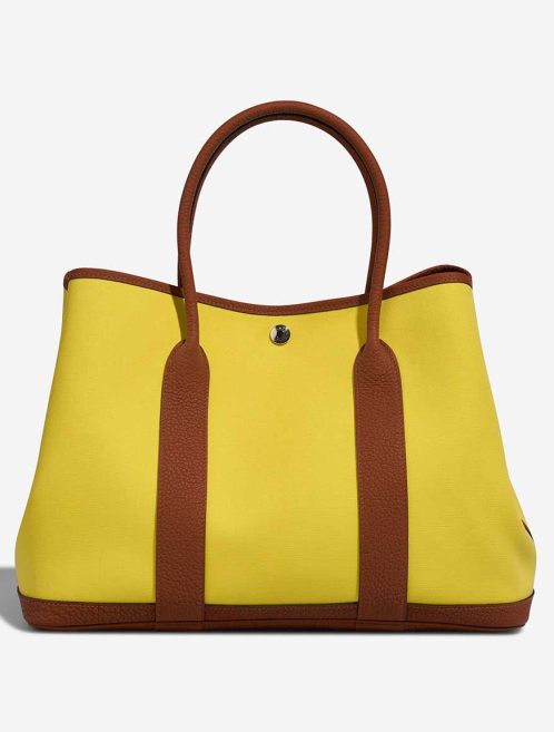 Hermès Garden Party 36 Toile / Veau Négonda Jaune Citron / Cuivre | Sell your designer bag