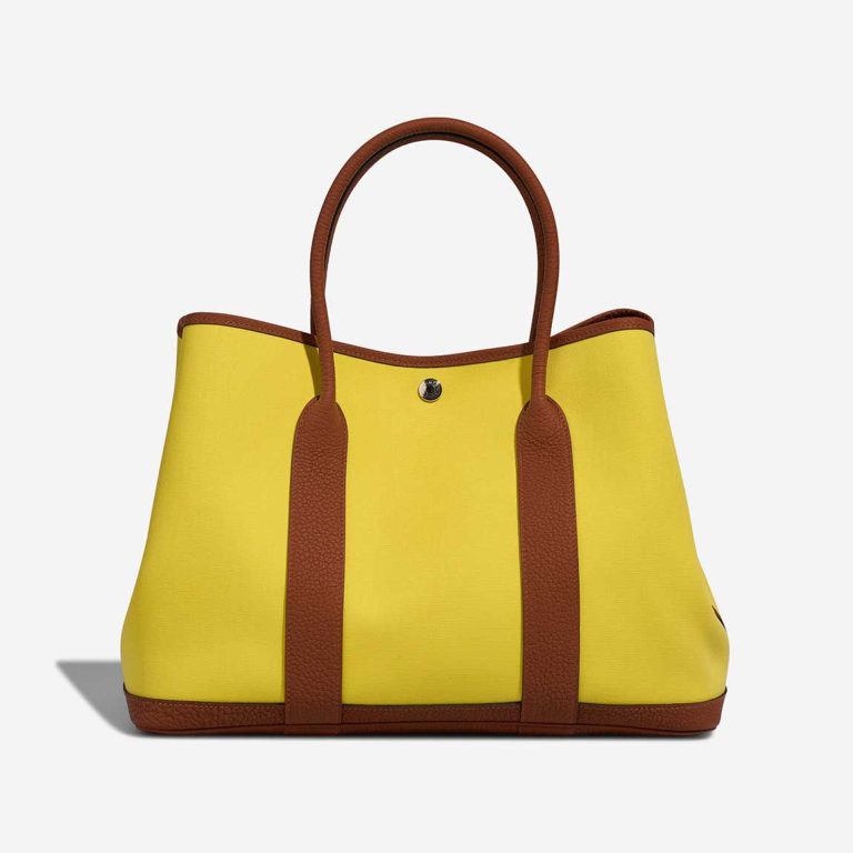 Hermès Garden Party 36 Toile / Veau Négonda Jaune Citron / Cuivre | Sell your designer bag