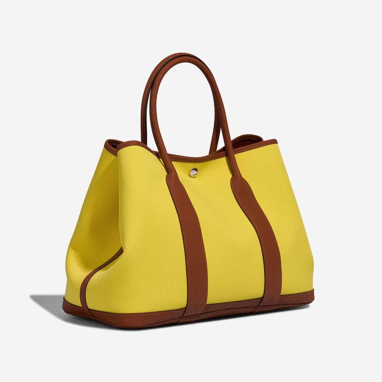 Hermès Garden Party 36 Toile / Veau Négonda Jaune Citron / Cuivre | Sell your designer bag