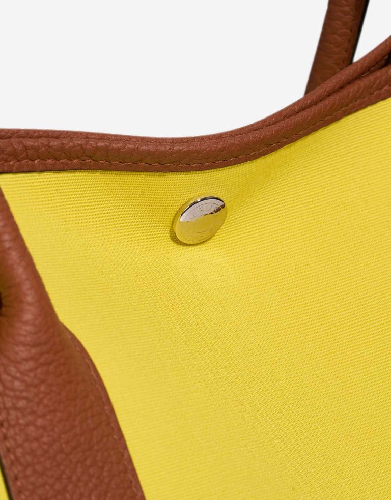 Hermès Garden Party 36 Toile / Veau Négonda Jaune Citron / Cuivre Closing System | Sell your designer bag