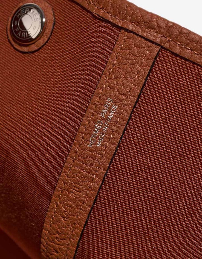 Hermès Garden Party 36 Toile / Veau Négonda Jaune Citron / Cuivre Logo | Sell your designer bag