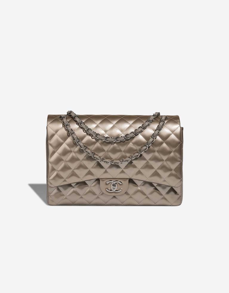 Chanel Timeless Maxi PVC / Lamb Silver / Grey Front | Sell your designer bag