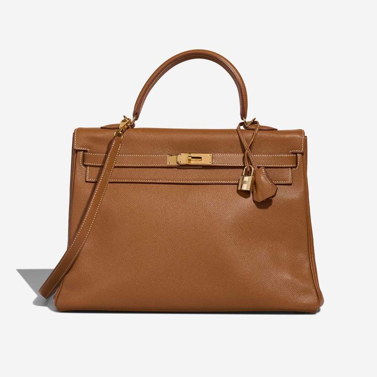 Hermès Kelly 35 Courchevel Gold Front | Sell your designer bag