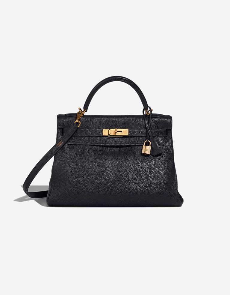 Hermès Kelly 32 Ardennes Bleu Marine Front | Sell your designer bag