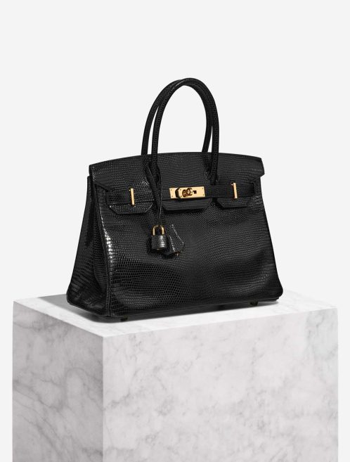 Hermès Birkin 30 Salvator Lizard Black Front | Sell your designer bag