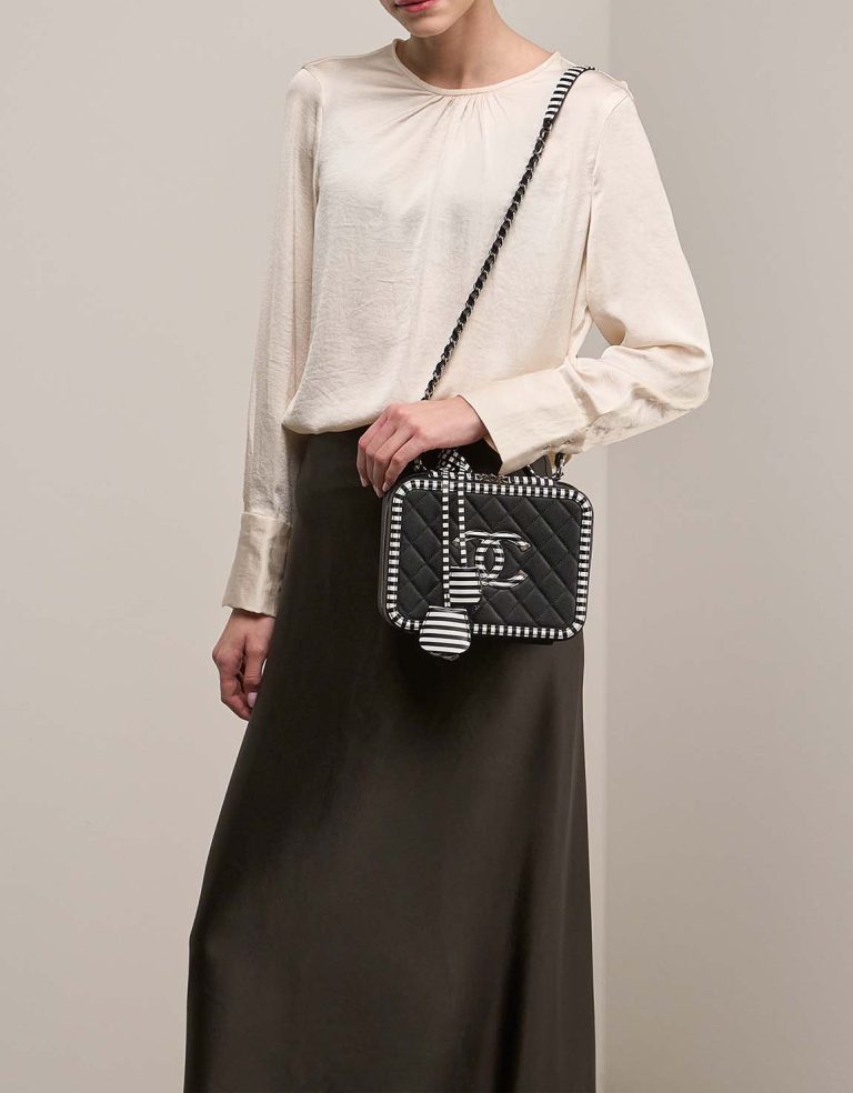 Chanel Vanity Medium Caviar Black on Model | Sell your designer bag