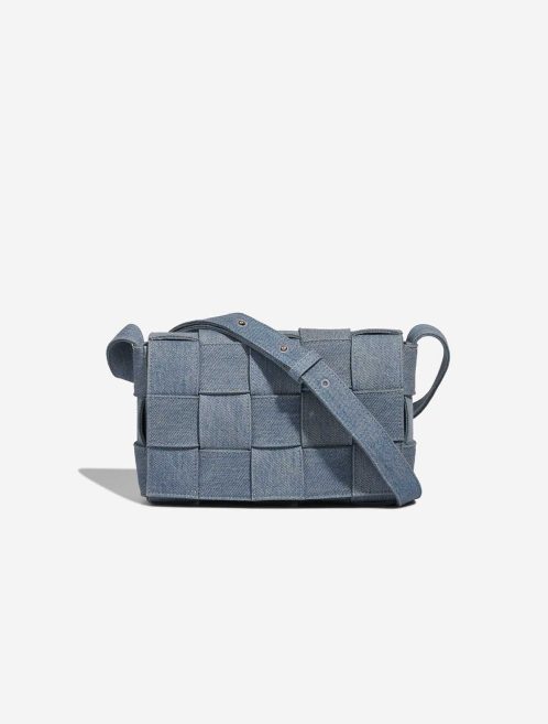 Bottega Veneta Cassette Denim Blue Front | Sell your designer bag