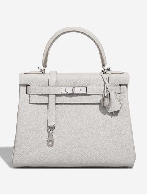 Hermès Kelly 28 Togo Gris Pâle Front | Sell your designer bag