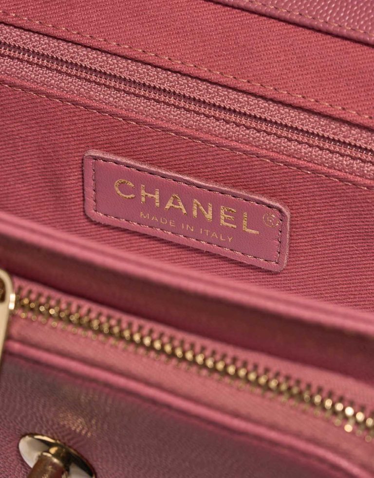 Chanel Business Affinity Small Calf Pink Logo | Sell your designer bag