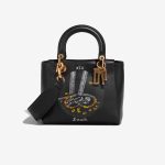 Dior Lady Medium Lamb Black Front | Sell your designer bag