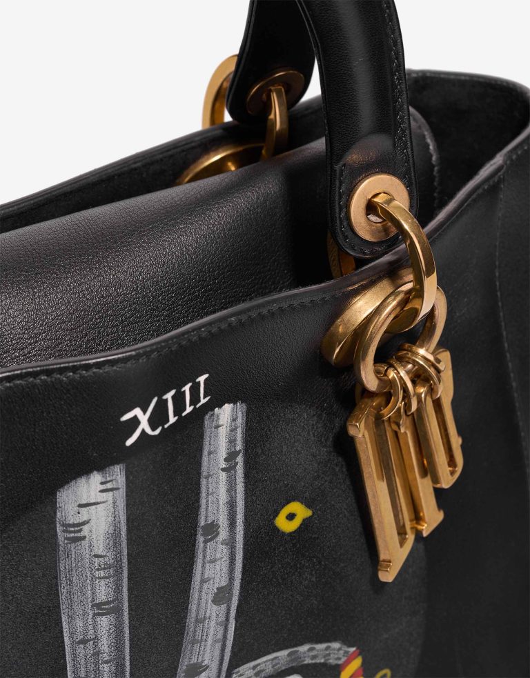 Dior Lady Medium Lamb Black Closing System | Sell your designer bag
