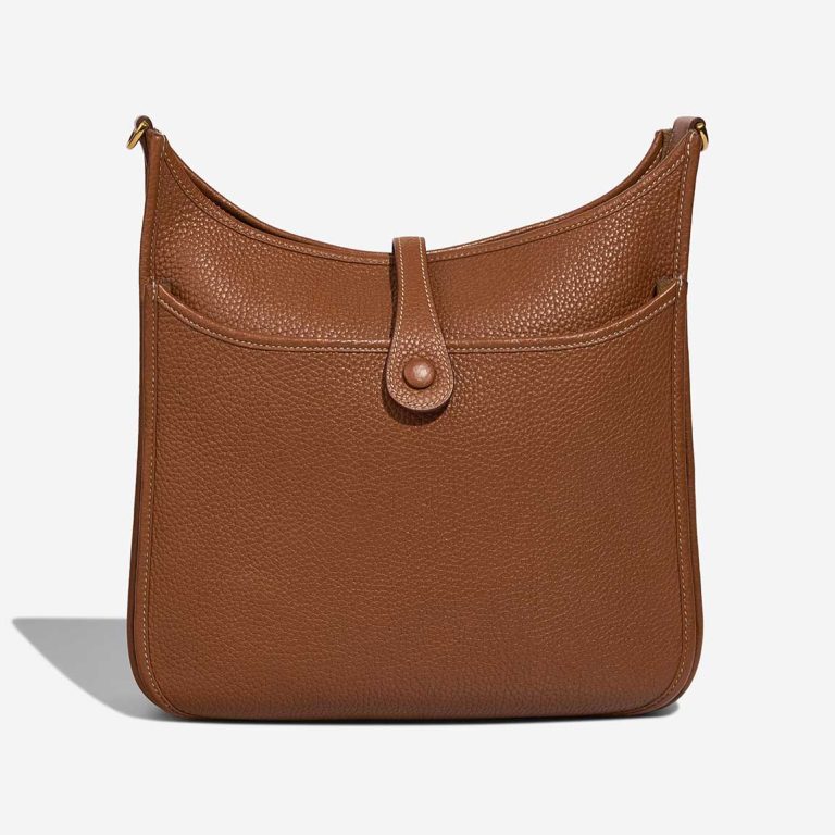 Pre-owned Hermès bag Evelyne 29 Clémence Gold Gold | Sell your designer bag on Saclab.com