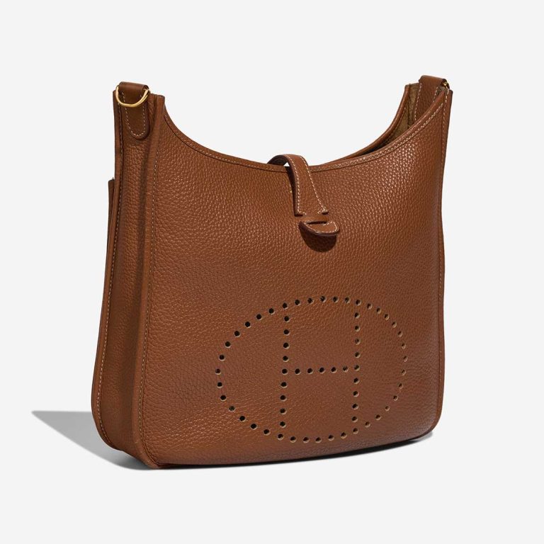 Pre-owned Hermès bag Evelyne 29 Clémence Gold Gold | Sell your designer bag on Saclab.com