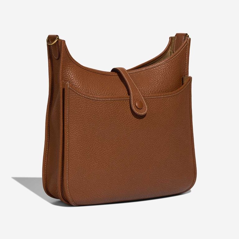 Pre-owned Hermès bag Evelyne 29 Clémence Gold Gold | Sell your designer bag on Saclab.com