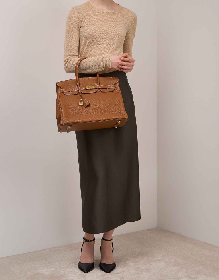 Hermès Birkin 35 Togo Gold Front | Sell your designer bag