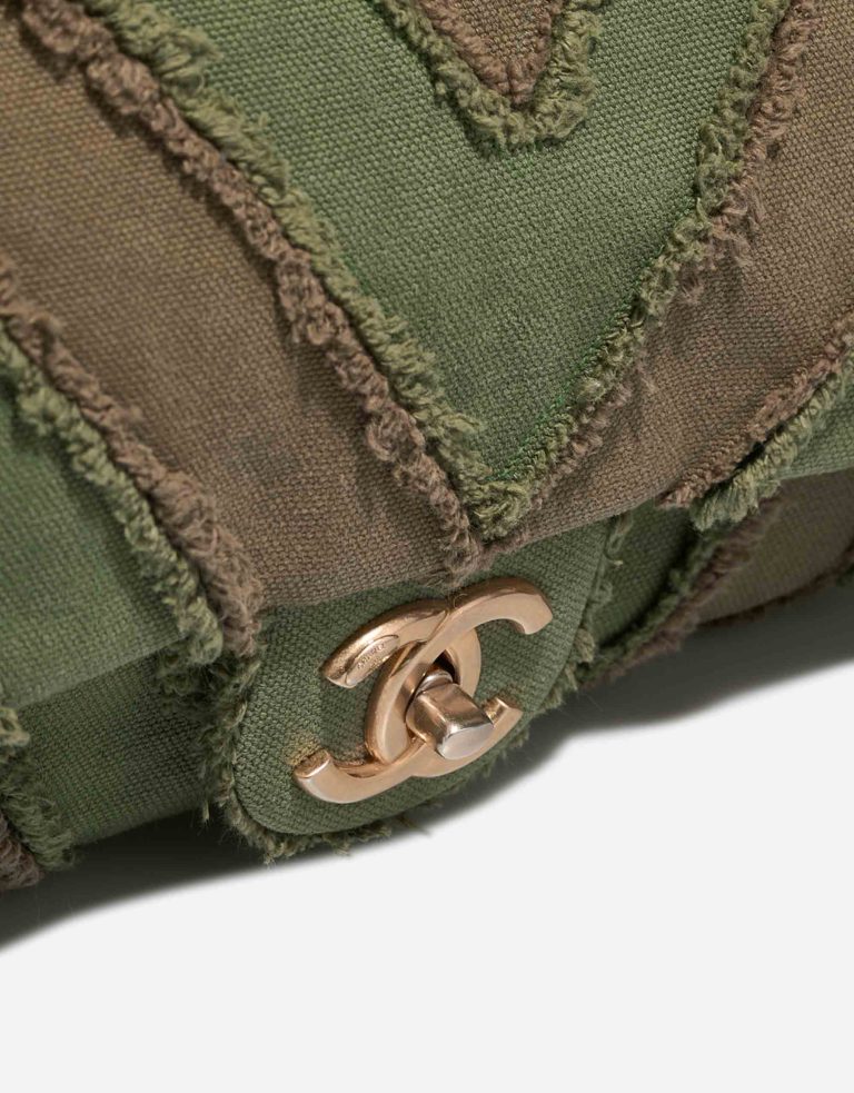 Chanel Timeless Chevron XXL Canvas / Lamb Khaki Closing System | Sell your designer bag