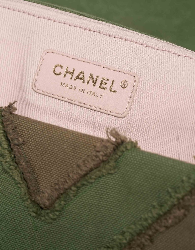 Chanel Timeless Chevron XXL Canvas / Lamb Khaki Logo | Sell your designer bag