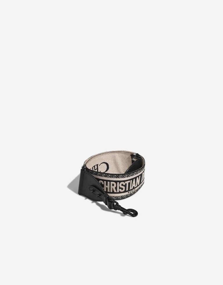 Dior Shoulder Strap Canvas Black / White Front | Sell your designer bag