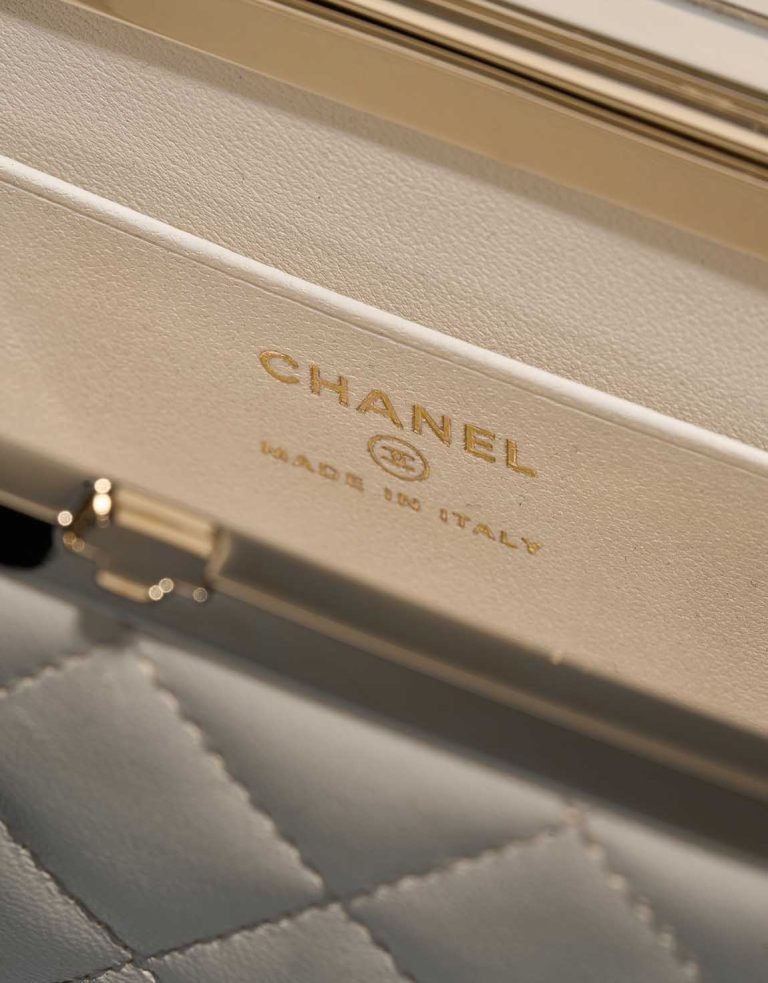 Chanel Clutch Lamb White Logo | Sell your designer bag
