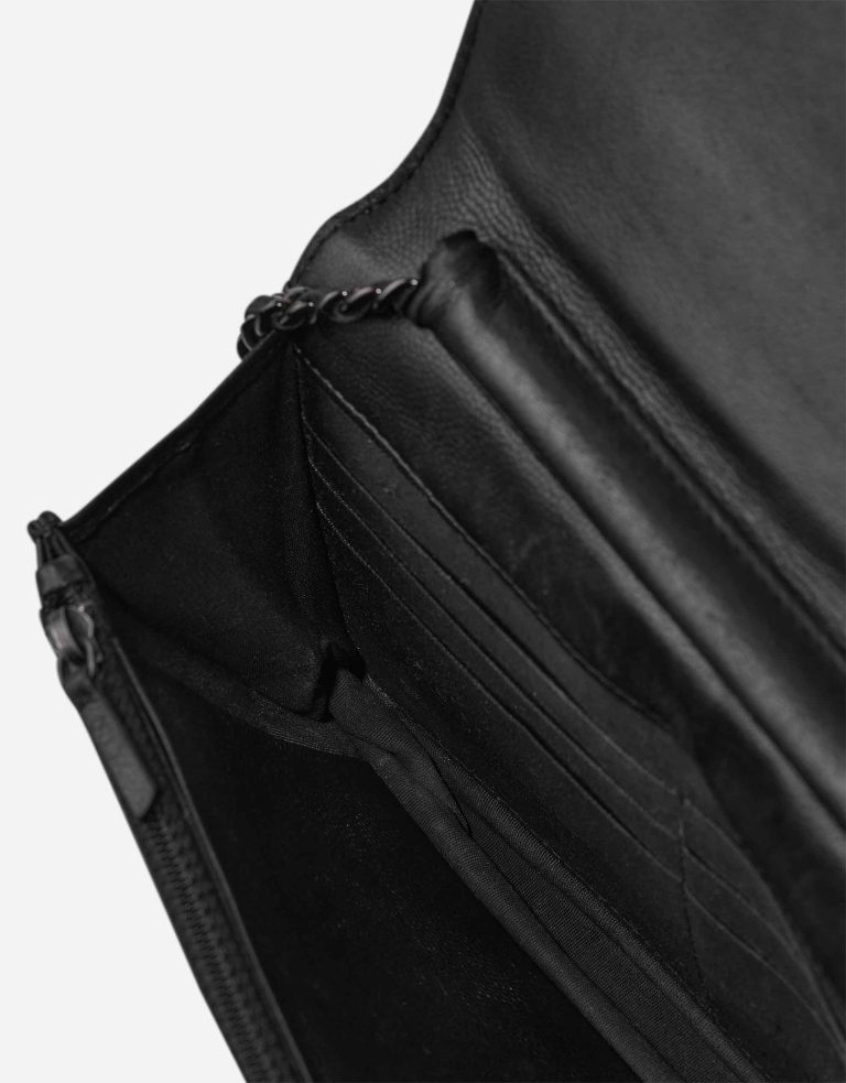 Chanel Boy Wallet On Chain Aged Calf So Black Inside | Sell your designer bag