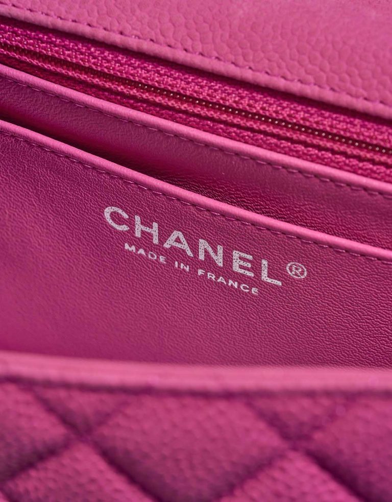 Chanel Timeless Mini Square Caviar Pink Logo | Sell your designer bag
