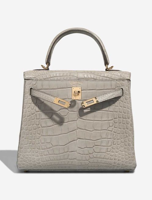 Hermès Kelly 25 Matte Alligator Gris Perle / Rose Pourpre | Sell your designer bag