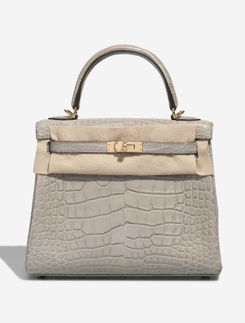 Hermès Kelly 25 Matte Alligator Gris Perle / Rose Pourpre | Sell your designer bag