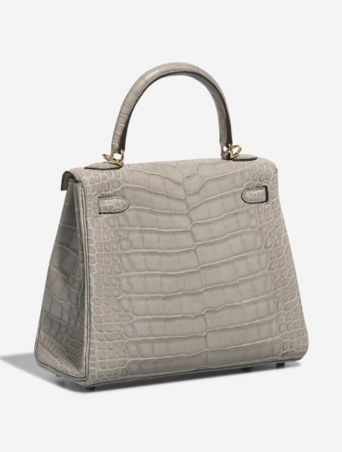 Hermès Kelly 25 Matte Alligator Gris Perle / Rose Pourpre | Sell your designer bag
