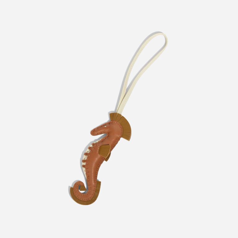 Hermès Hippo Seahorse Milo Gold / Kraft / Craie Front | Sell your designer bag