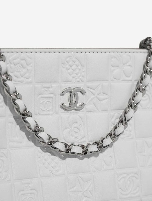 Chanel Clutch With Chain Small Lamb White Closing System | Sell your designer bag