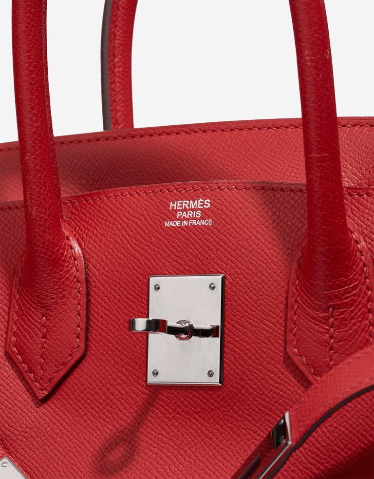 Hermès Birkin 30 Epsom Rouge Vif  Logo | Sell your designer bag