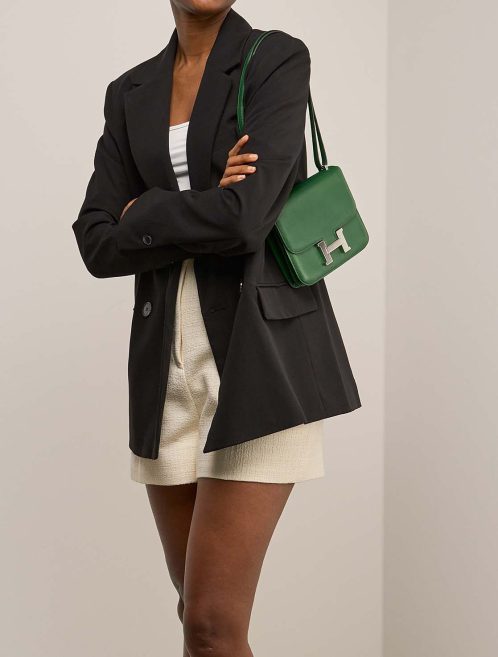 Hermès Constance 18 Swift Vert Bengale on Model | Sell your designer bag