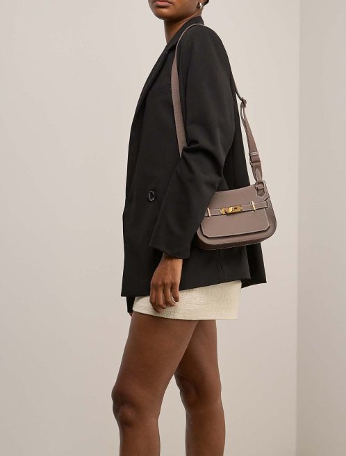 Hermès Jypsière Mini Evercolor Étoupe on Model | Sell your designer bag