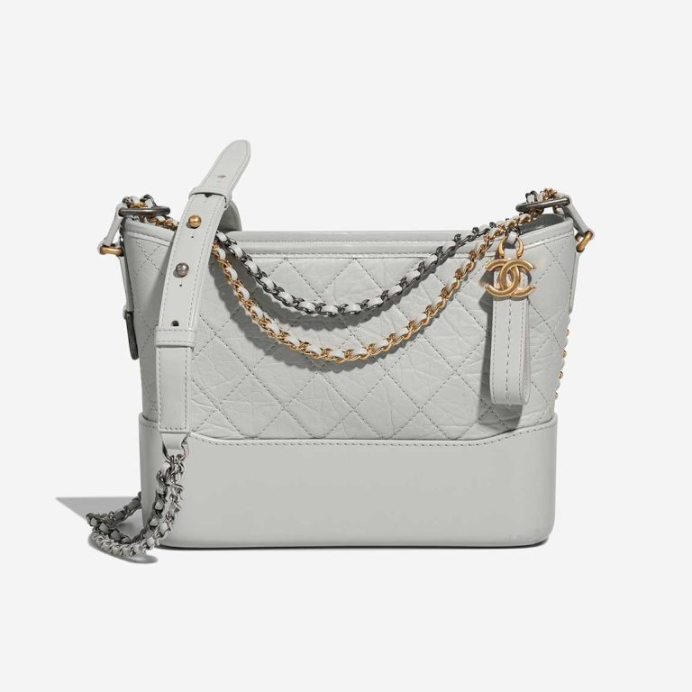 Chanel Gabrielle Small Calf Gris Clair Front | Sell your designer bag