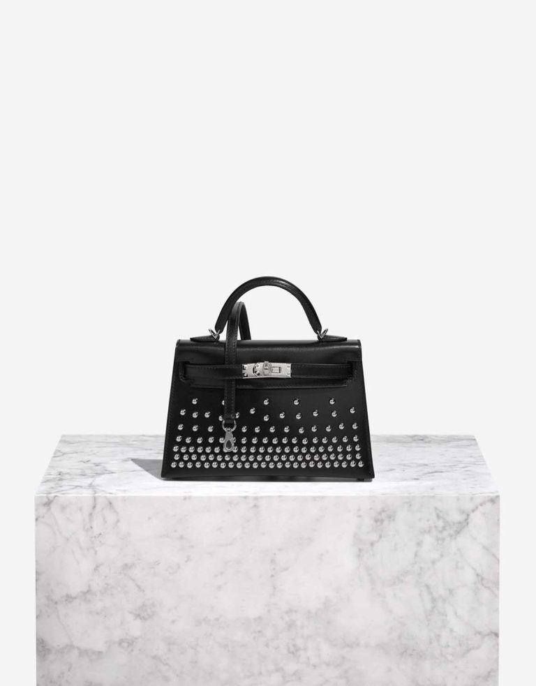 Hermès Kelly Clouté Mini Box Black Front | Sell your designer bag