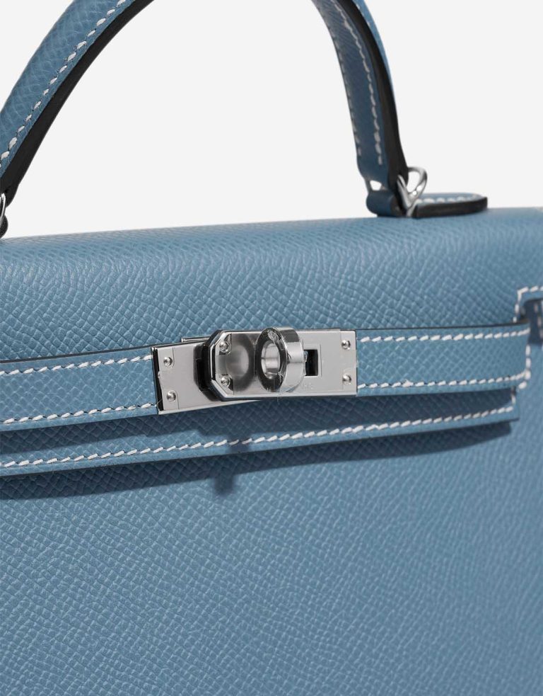 Hermès Kelly Mini Epsom Bleu Jean Closing System | Sell your designer bag