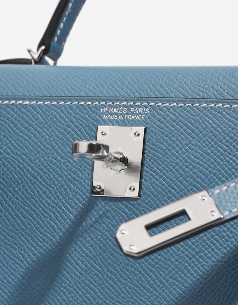 Hermès Kelly Mini Epsom Bleu Jean Logo | Sell your designer bag