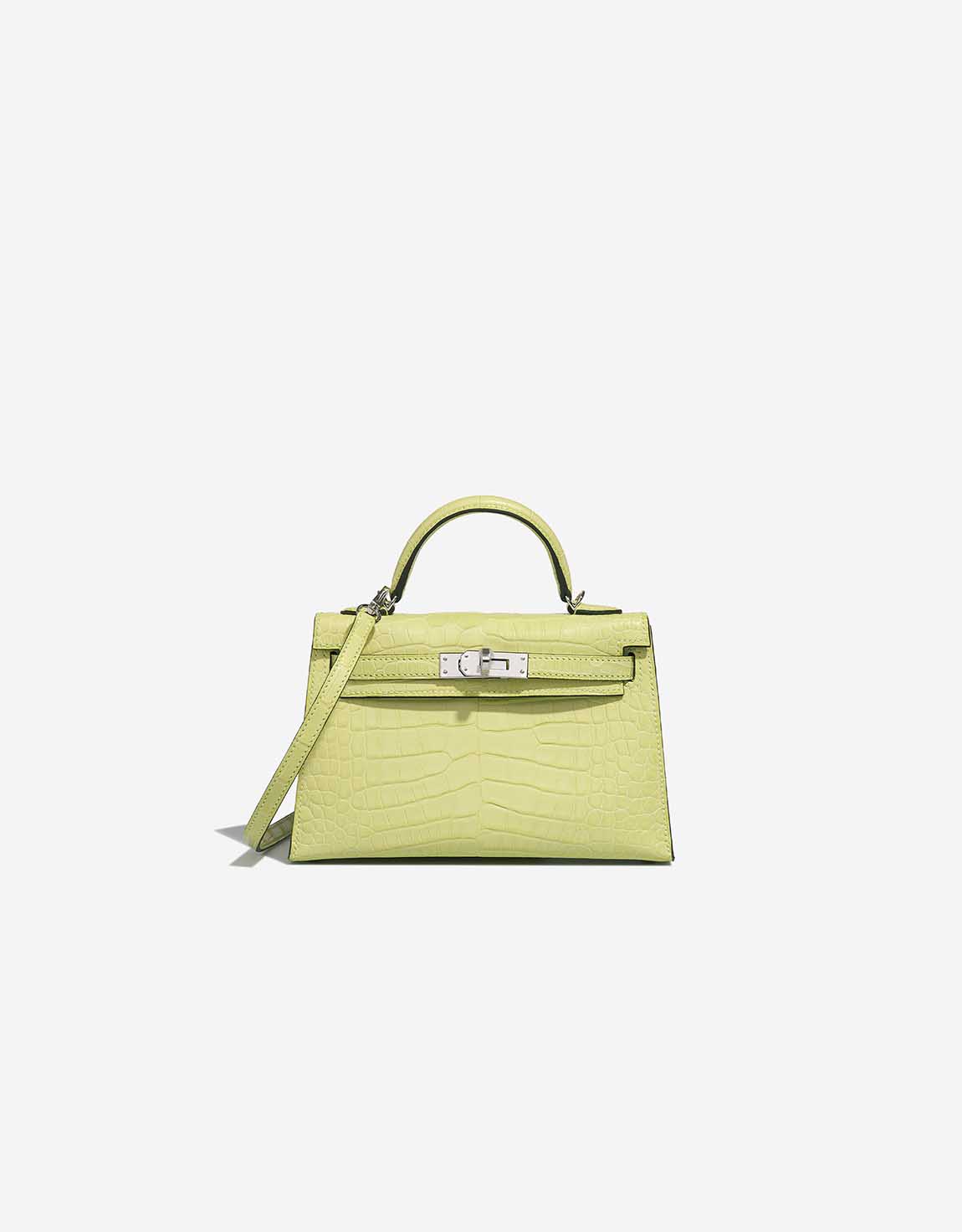 Hermès Kelly Mini Matte Alligator Jaune Bourgeon | SACLÀB