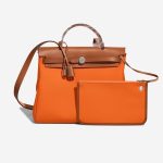 Hermès Herbag 31 Toile / Vache Hunter Orange Minium / Fauve Front | Sell your designer bag