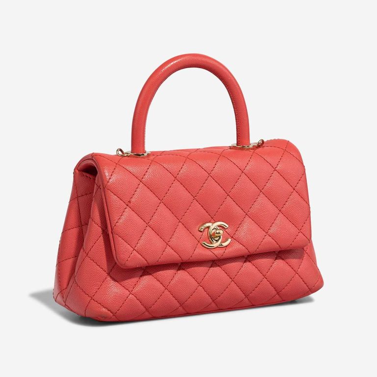 Chanel Timeless Handle Small Caviar Coral | Sell your designer bag