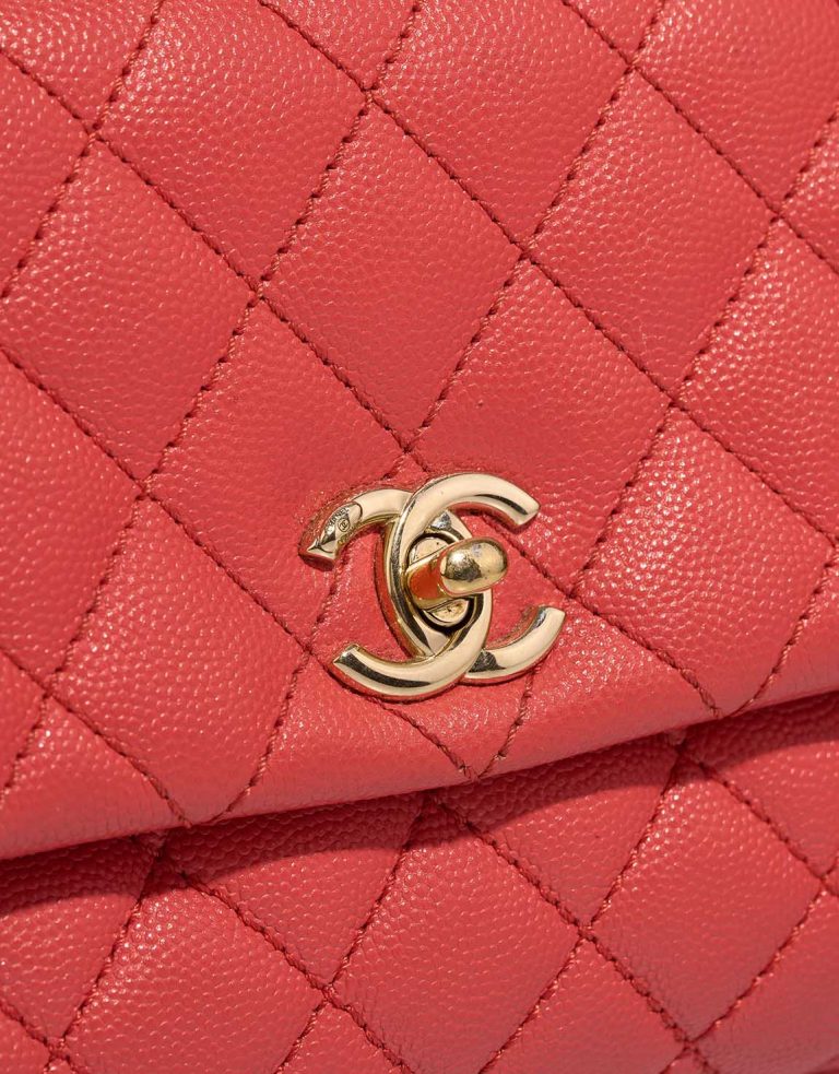 Chanel Timeless Handle Small Caviar Coral Closing System | Sell your designer bag