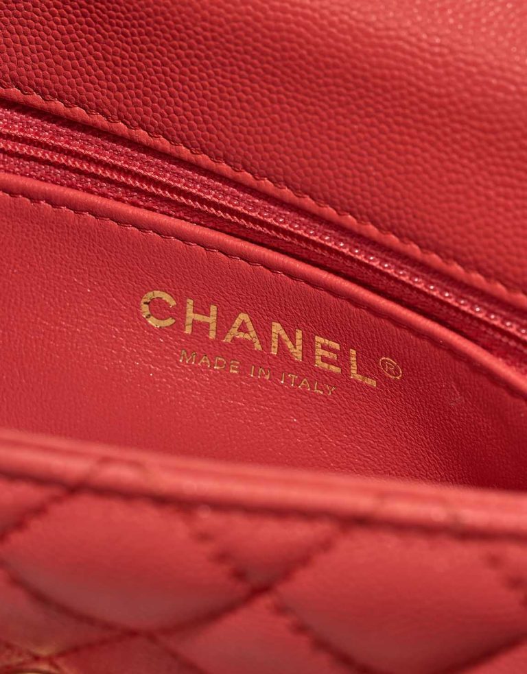 Chanel Timeless Handle Small Caviar Coral Logo | Sell your designer bag