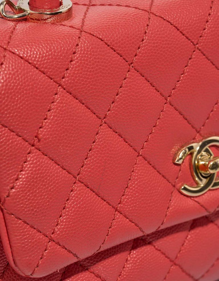 Chanel Timeless Handle Small Caviar Coral Signs of wear | Sell your designer bag
